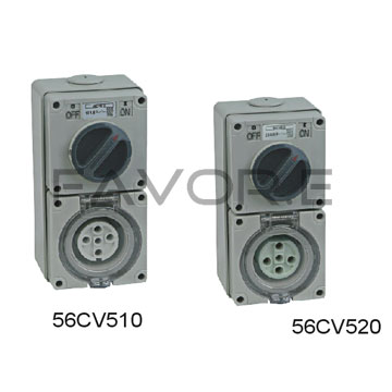 56CV 5 Round Pin Three Phase combination switched socket-We are the professional IP66 56SO 5 Round Pin Three Phase Socket manufacturer and supplier,IP66 56SO 5 Round Pin Three Phase Socket have good quality,pls send enquiry of IP66 56SO 5 Round Pin Three Phase Socket to sales@chnfavor.com