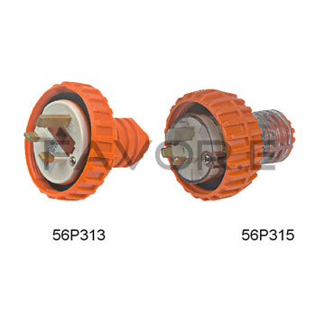 56P 3 Flat Pin Single Phase Male Plug