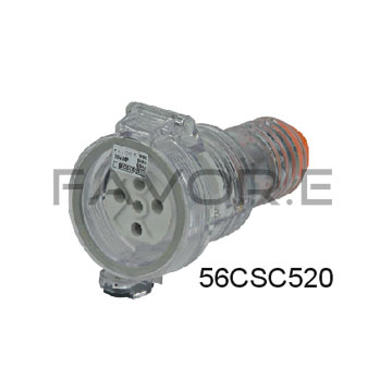 56CSC 5 Round Pin Three Phase Female Plug