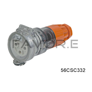 56CSC 3 Round Pin Three Phase Female Plug