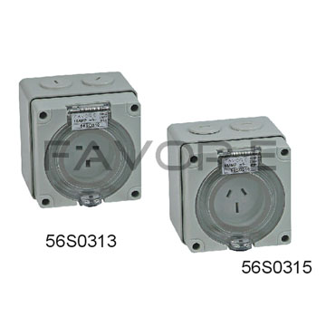 56SO 3 Flat Pin Single Phase Socket