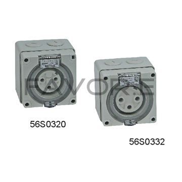 56SO 3 Round Pin Three Phase Socket