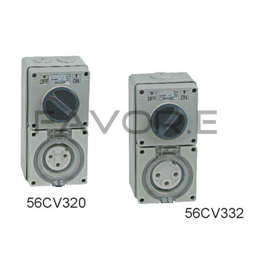 56CV 3 Round Pin Three Phase Combination Switched Socket-we are the professional IP66 56P Three Phase 3 Round Pin Straight Male Plug manufacturer and supplier,IP66 56P Three Phase 3 Round Pin Straight Male Plug have good quality,pls send the enquiry of IP66 56P Three Phase 3 Round Pin Straight Male Plug to sales@chnfavor.com