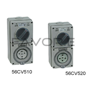 56CV 5 Round Pin Three Phase combination switched socket-We are the professional IP66 56PA Three Phase 3 Round Pin Angled Male Plug manufacturer and supplier,IP66 56PA Three Phase 3 Round Pin Angled Male Plug have good quality,pls send enquiry of IP66 56PA Three Phase 3 Round Pin Angled Male Plug to sales@chnfavor.com